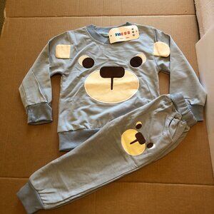 Infant Sleeper Set Bear B.A.Bule Size Medium 6-12 Month NWT